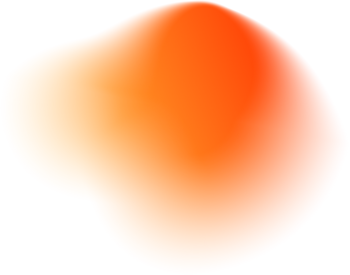 Orange Blob Element Design With Blur Gradient